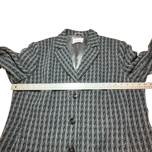 DELMOD Vintage Wool Blend Fully Lined Houndstooth 3 Button Blazer Turn Up Cuffs - Picture 5 of 11